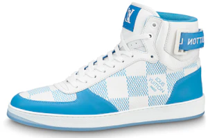 Louis Vuitton Rivoli Ankle Sneakers 'White with Blue Plaid' 1AA0D5 Louis Vuitton Rivoli Ankle Sneakers 'White with Blue Plaid' 1AA0D5