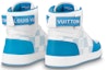 Shop Louis Vuitton Rivoli Ankle Sneakers 'Putih dengan Perincian Kotak Biru' 1AA0D5