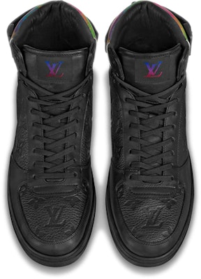 Louis Vuitton Rivoli Ankle Sneakers Rivoli 'Black with Iridescent Back' 1A7S7 Lookbook Louis Vuitton Rivoli Ankle Sneakers Rivoli 'Black with Iridescent Back' 1A7S7
