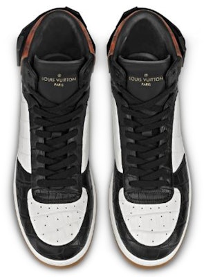 Louis Vuitton Rivoli High 'Embossed Croc Black White Brown' 1A4UFI Shop Louis Vuitton Rivoli High 'Embossed Croc Black White Brown' 1A4UFI