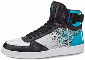 Louis Vuitton Rivoli Ankle Sneakers 'Metallic Blue with Black Monogram' 1A5YKP Louis Vuitton Rivoli Ankle Sneakers 'Metallic Blue with Black Monogram' 1A5YKP