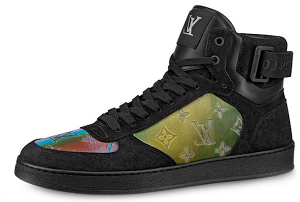 Louis Vuitton Rivoli Ankle Sneakers 'Black with Colorfull Monogram Patches' 1A5I47 Buy Louis Vuitton Rivoli Ankle Sneakers 'Black with Colorfull Monogram Patches' 1A5I47