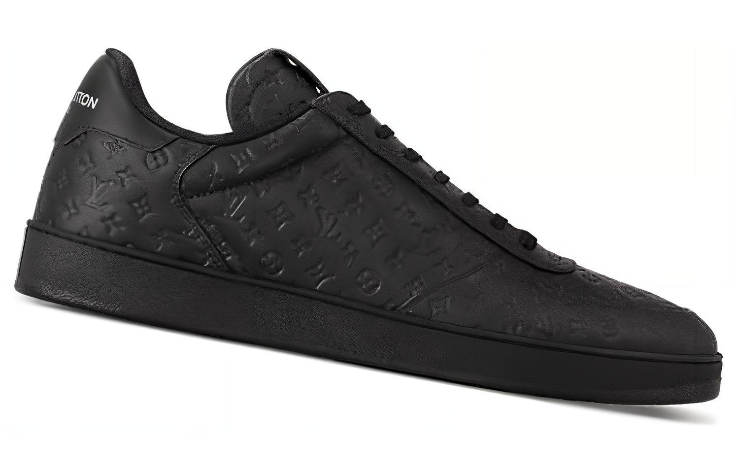 Order 路易威登 Rivoli 皮革迷你 Monogram 圖樣 時尚板鞋 黑色