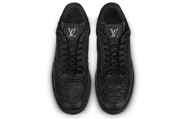 Shop 路易威登 Rivoli 皮革迷你 Monogram 圖樣 時尚板鞋 黑色