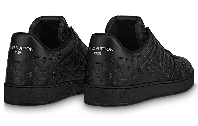 Purchase 路易威登 Rivoli 皮革迷你 Monogram 圖樣 時尚板鞋 黑色