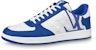 Louis Vuitton Rivoli Sneakers 'Putih Plaid dengan Logo Biru di Sisi' 1ABFEX