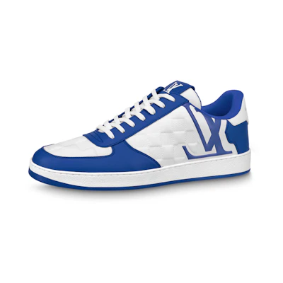 LV Rivoli Sneakers 'White Plaid with Blue Side Logo'