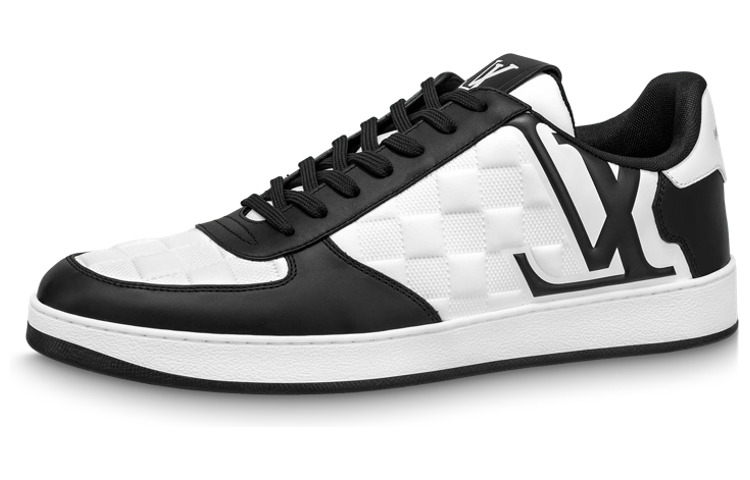 Louis Vuitton Rivoli Sneakers 'White Plaid with Black Side Logo' 1ABFDZ