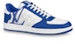 Louis Vuitton Rivoli Sneakers 'Putih Plaid dengan Logo Biru di Sisi' 1ABFEX