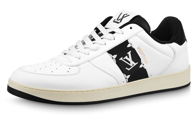 Buy 路易威登 Rivoli 牛皮 系带 低帮 时尚板鞋 白黑