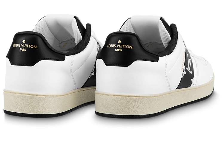 Shop 路易威登 Rivoli 牛皮 系带 低帮 时尚板鞋 白黑