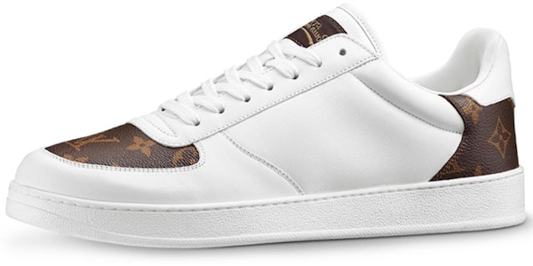 LOUIS VUITTON Rivoli 老花logo拼接平紋小牛皮 運動鞋 男款 白棕 Buy LOUIS VUITTON Rivoli 老花logo拼接平紋小牛皮 運動鞋 男款 白棕