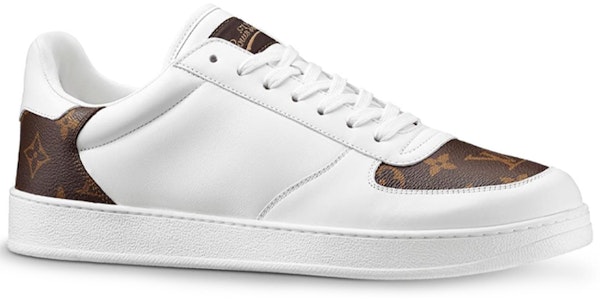 LOUIS VUITTON Rivoli 老花logo拼接平紋小牛皮 運動鞋 男款 白棕 Order LOUIS VUITTON Rivoli 老花logo拼接平紋小牛皮 運動鞋 男款 白棕