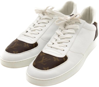 LOUIS VUITTON Rivoli 老花logo拼接平紋小牛皮 運動鞋 男款 白棕 Lookbook LOUIS VUITTON Rivoli 老花logo拼接平紋小牛皮 運動鞋 男款 白棕