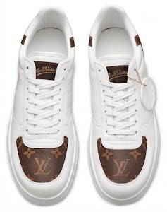LOUIS VUITTON Rivoli 老花logo拼接平紋小牛皮 運動鞋 男款 白棕 Purchase LOUIS VUITTON Rivoli 老花logo拼接平紋小牛皮 運動鞋 男款 白棕