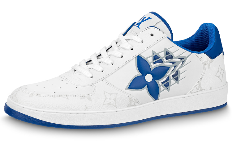 Louis Vuitton Rivoli Sneakers 'White with Monogram and Blue' 1AA44S