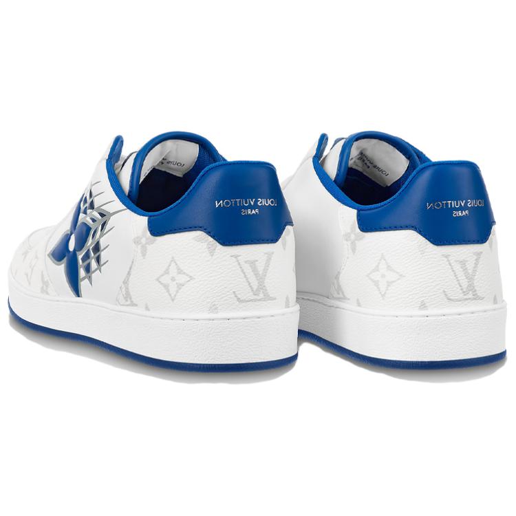 Shop Louis Vuitton Rivoli Sneakers ''Weiß mit Monogramm und Blau'' 1AA44S