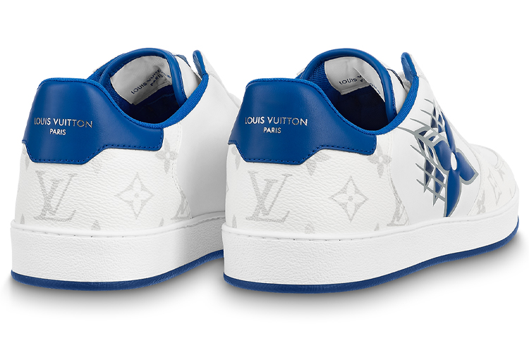 Purchase Louis Vuitton Rivoli Sneakers ''Weiß mit Monogramm und Blau'' 1AA44S