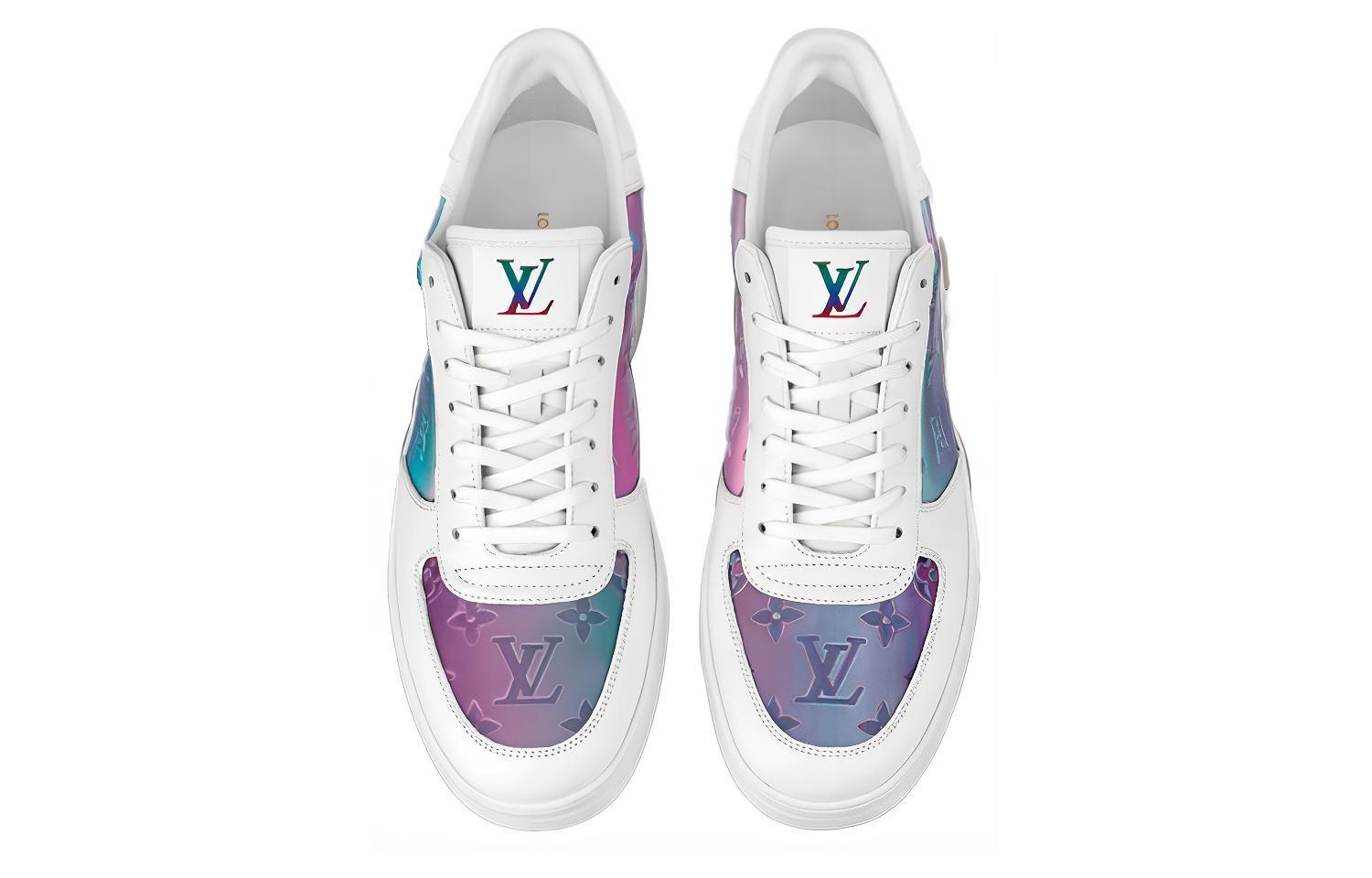 Lookbook 路易威登 (LOUIS VUITTON) Monogram 鏈條 低幫休閒 時尚板鞋 男款 白色