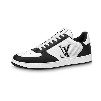 LV Rivoli Sneakers 'White with Stripes and Black Logo'