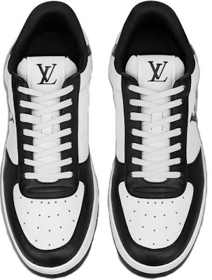 Louis Vuitton Rivoli Sneakers 'White with Stripes and Black Logo' 1AAS5C Lookbook Louis Vuitton Rivoli Sneakers 'White with Stripes and Black Logo' 1AAS5C
