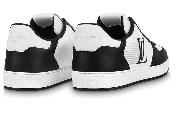Shop 路易威登 Rivoli 皮革 系带 低筒 時尚運動鞋 白黑