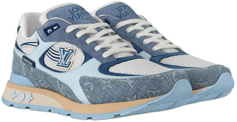 LOUIS VUITTON Run Away 印花系帶 低筒 休閒鞋 男款 藍色 Shop LOUIS VUITTON Run Away 印花系帶 低筒 休閒鞋 男款 藍色