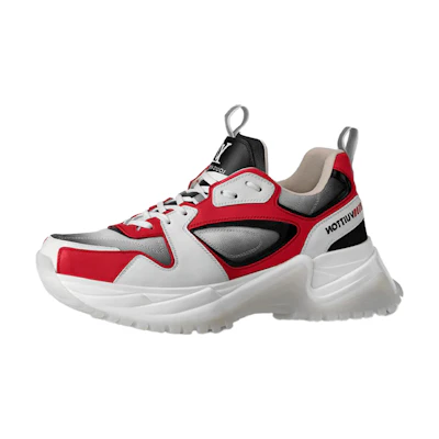 LV Run Away Pulse Sneakers 'White Black; 'Red'