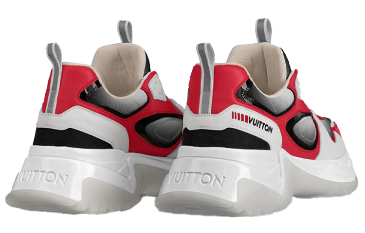 Shop Sepatu Louis Vuitton Run Away Pulse 'Putih Hitam' 'Merah' 1A5YSV