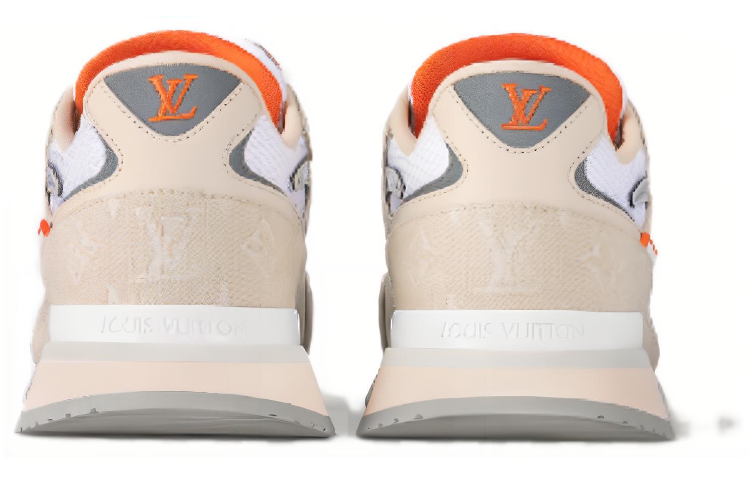 Purchase 路易威登 Run Away 編織 Monogram 丹寧布 綁帶 低筒 運動休閒鞋 男款 米色
