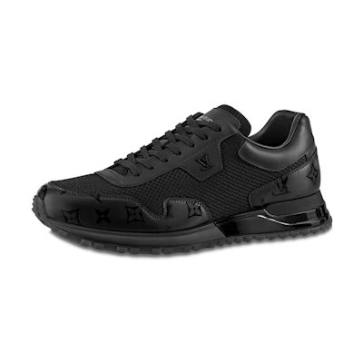 LV Run Away Sneakers 'Black Mesh with Monogram Deco'