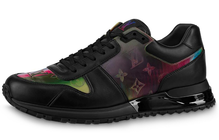 Louis Vuitton Run Away Sneakers 'Black with Colorful Monogram' 1A7YKC