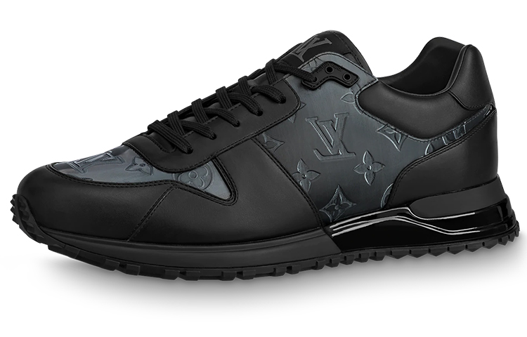 Louis Vuitton Run Away Sneakers 'Black with Grey Monogram' 1A8KJA
