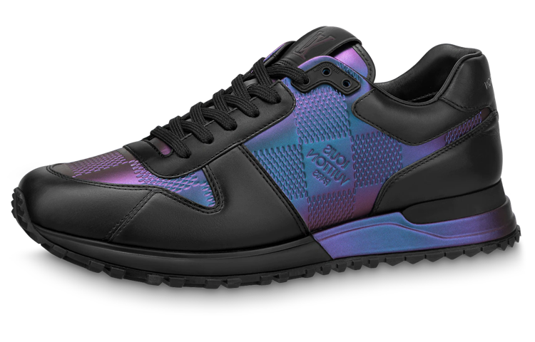 Louis Vuitton Run Away Sneakers 'Black with Metallic Canvas' 1AARKW