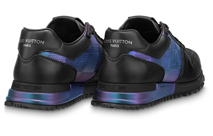 Shop Zapatillas Louis Vuitton Run Away 'Negro con Lona Metálica' 1AARKW