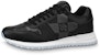 Louis Vuitton Run Away Sneakers 'Hitam dengan Corak Kotak Putih' 1AANN3