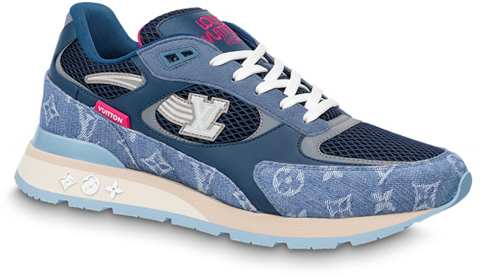 LOUIS VUITTON Run Away Monogram 編織物件 丹寧布 繫帶 低筒 休閒運動鞋 男款 藍色 Order LOUIS VUITTON Run Away Monogram 編織物件 丹寧布 繫帶 低筒 休閒運動鞋 男款 藍色
