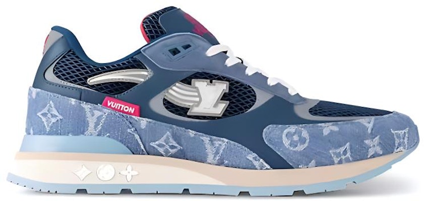 LOUIS VUITTON Run Away Monogram 編織物件 丹寧布 繫帶 低筒 休閒運動鞋 男款 藍色 Lookbook LOUIS VUITTON Run Away Monogram 編織物件 丹寧布 繫帶 低筒 休閒運動鞋 男款 藍色