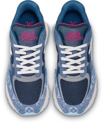 LOUIS VUITTON Run Away Monogram 編織物件 丹寧布 繫帶 低筒 休閒運動鞋 男款 藍色 Purchase LOUIS VUITTON Run Away Monogram 編織物件 丹寧布 繫帶 低筒 休閒運動鞋 男款 藍色