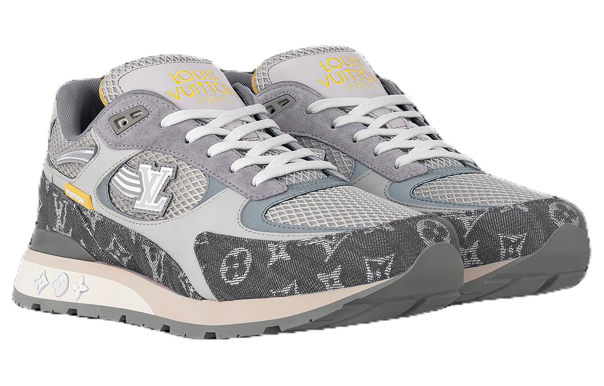 Details for LOUIS VUITTON Run Away 網布 圓頭繫帶 低筒 運動休閒鞋 男款 灰黑色