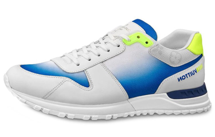 Louis Vuitton Run Away Sneakers 'White Blue Neon Yellow' 1A5ZX2