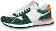 Lookbook Louis Vuitton Run Away Sneakers 'Putih Hijau Jingga' 1ABMEN