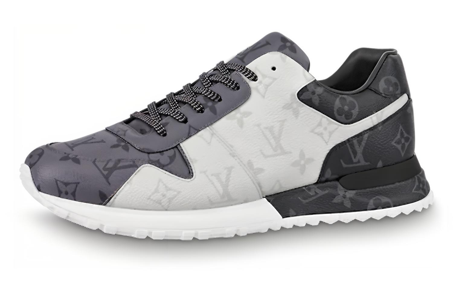 Louis Vuitton Run Away Sneakers 'White Monogram Ice and Dark Gray Monogram' 1A8UZJ