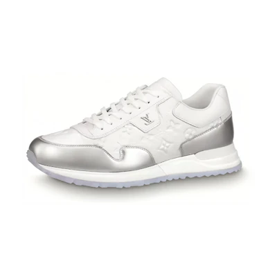 LV Run Away Sneakers 'White Monogram with Silver'