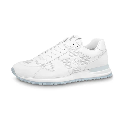 LV Run Away Sneakers 'White with Grey Plaid'