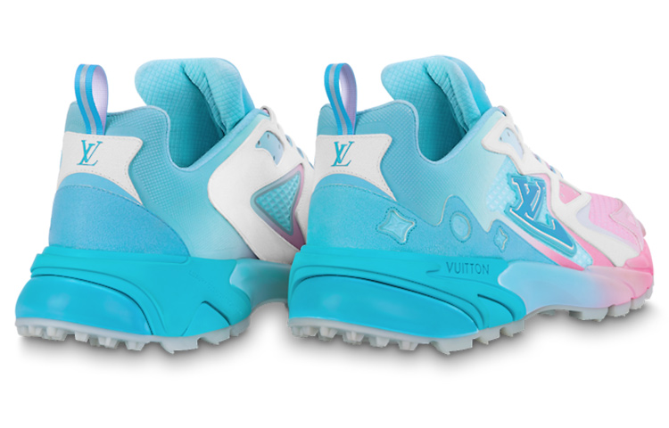 Lookbook Louis Vuitton Runner Tatic Sneakers 'Biru Pink' 1AARJA