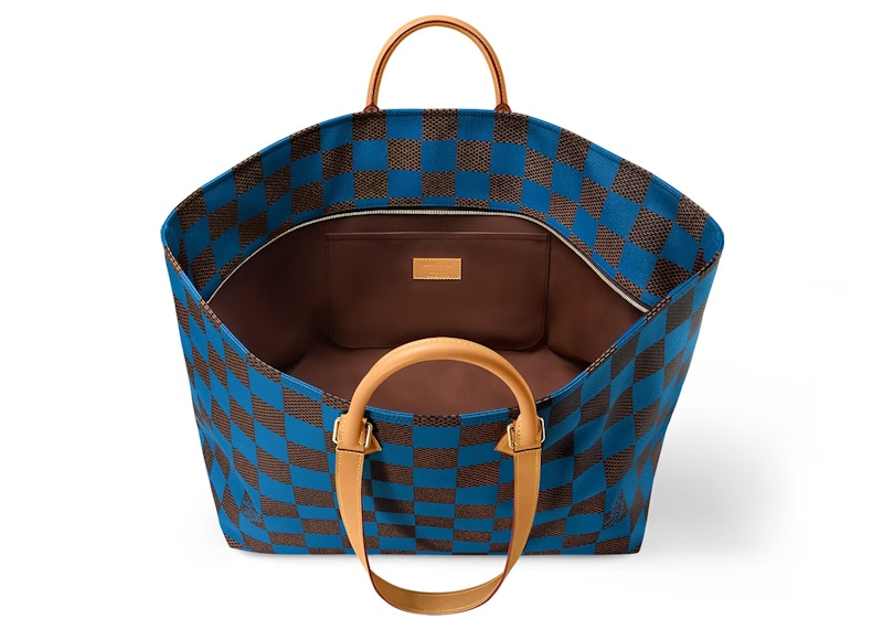 Lookbook 路易威登 Damier Pop 藍色軟款 Sac Plat 手袋