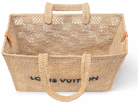 路易威登购物包MM棋盘格草编自然米色包袋 Lookbook 路易威登购物包MM棋盘格草编自然米色包袋