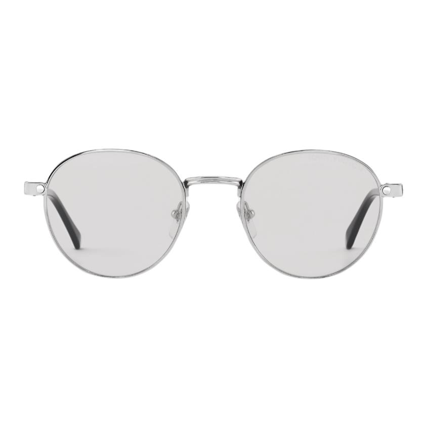 Louis Vuitton Signature Round Anti-Blue Light Metal Optical Glasses Silver Z2637U