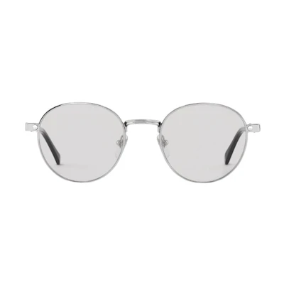 Louis Vuitton Signature Round Anti-Blue Light Metal Optical Glasses Silver Z2637U